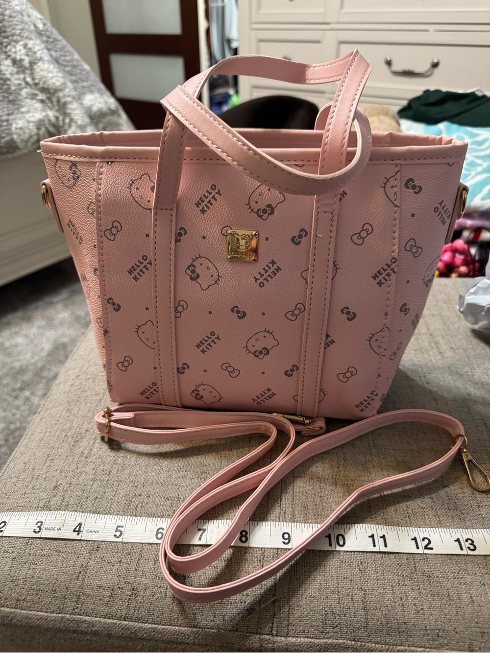 Hello Kitty Pink Mini Tote Bag with Removable Strap NWT
